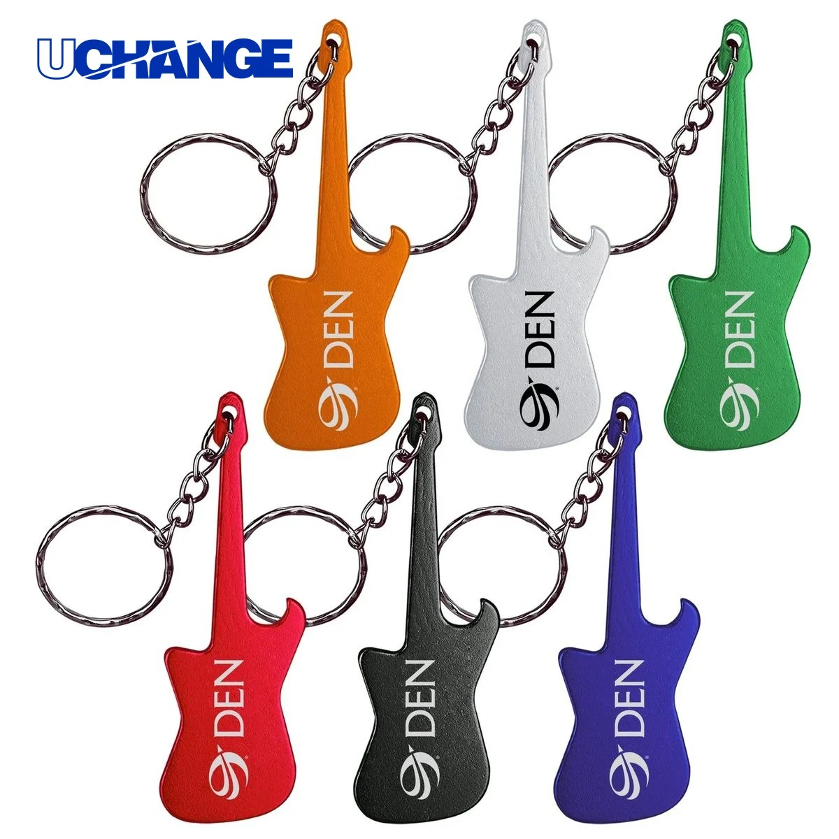 Guitar Shaped Bottle Opener Keychain Music Theme Bar Tool 1