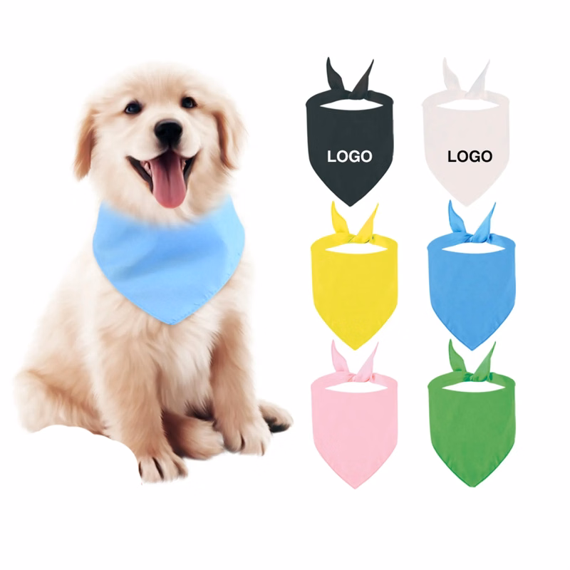 Custom Polyester Full Color Pet Towel Triangle Dog Bandana