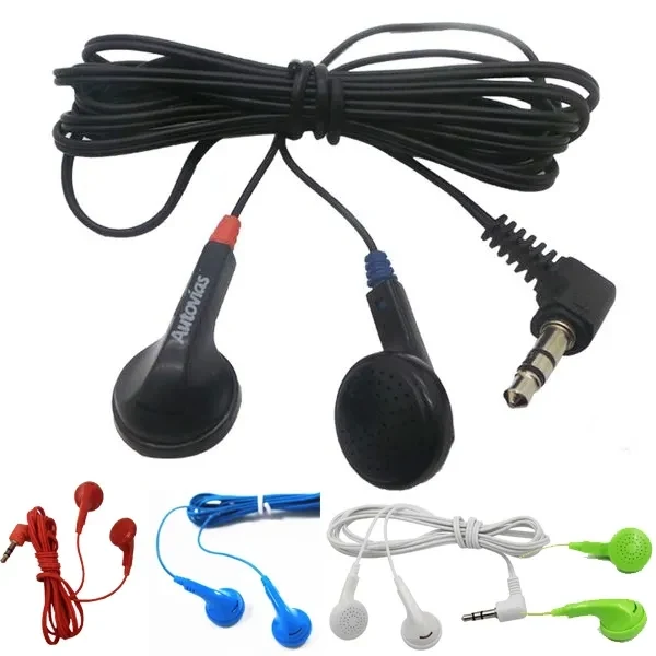 Red Blue Airline Disposable Earbuds 1