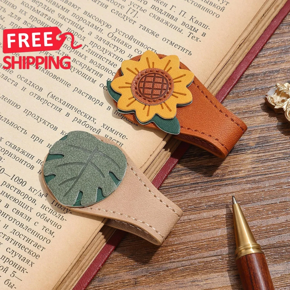 Magnetic Leather Bookmark Clip 1