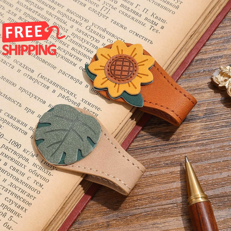Magnetic Leather Bookmark Clip