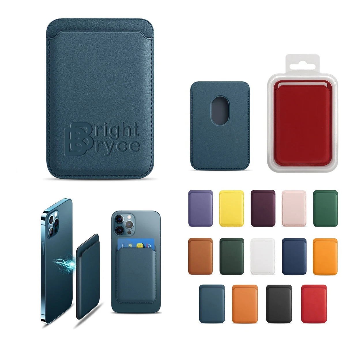 PU Leather Detachable Phone Wallet Card Holder 1