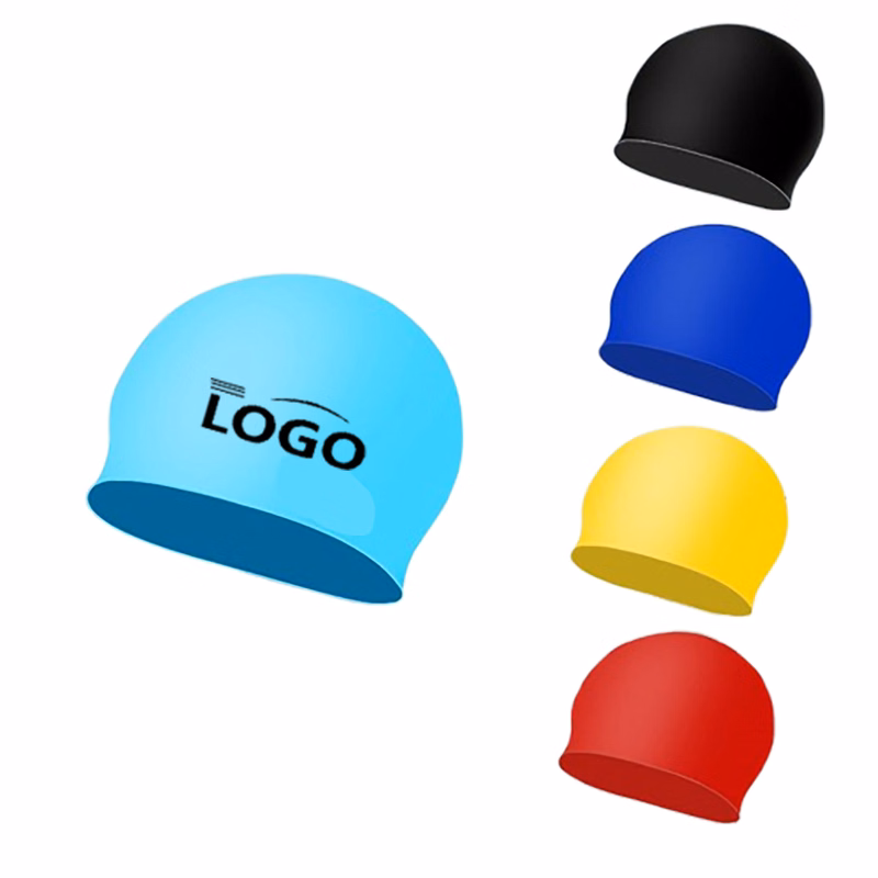 Customizable Unisex Silicone Swim Cap For Adults