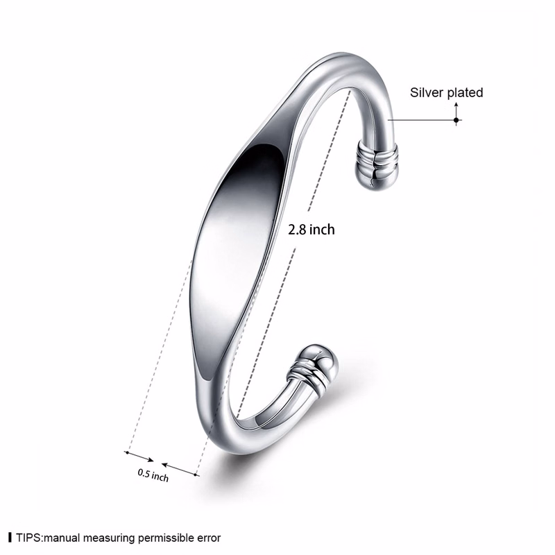 Flat C-shaped Women Bracelet