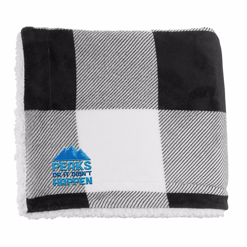 Microfiber Plaid Sherpa Blanket