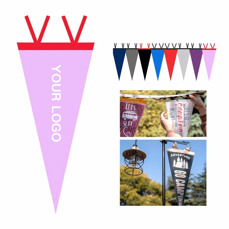 Colorful Felt School Pennant with Logo Decoration