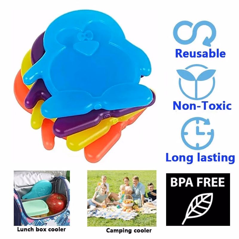 Penguin Shape Food Grade Reusable Gel Hard Ice Pack