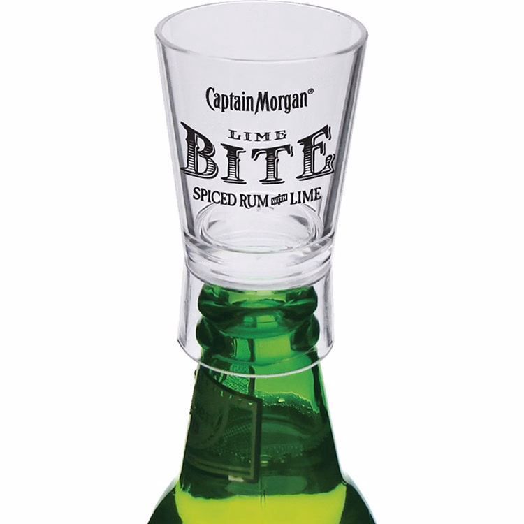 1.25oz Plastic Bottle Top Sidecar Shot Glass