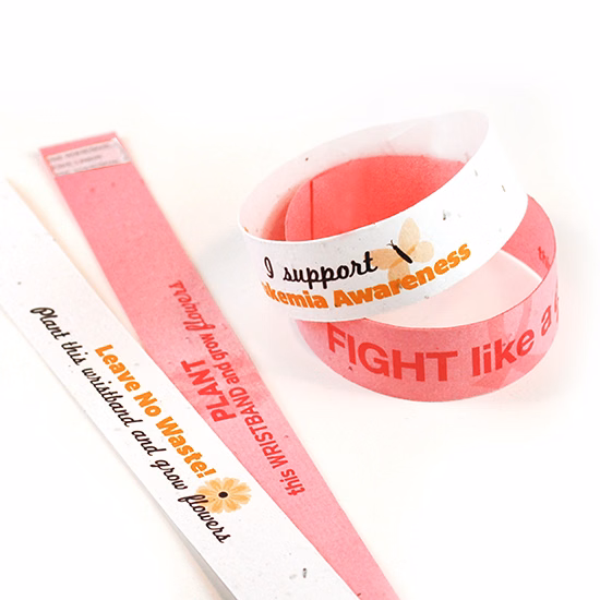Double Sided Seed Paper Wristbands Slim