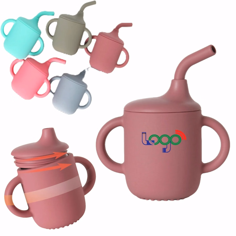 Silicone Kids' Tableware Set, Spill - Proof Sippy Cup With S