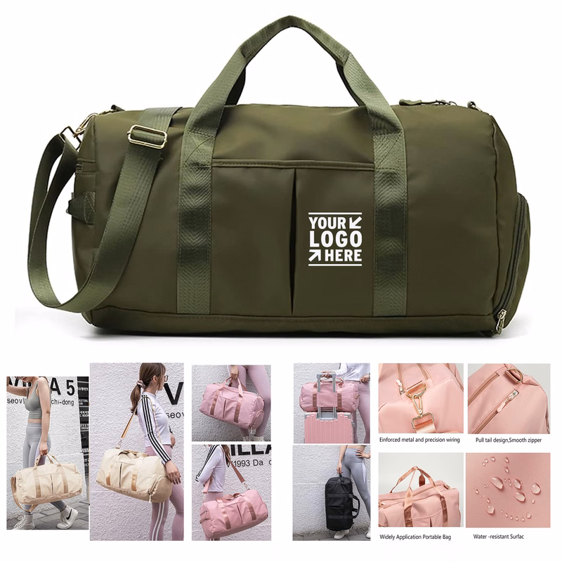 Women Sports Gym Duffel Waterproof Weekender Travel Yoga Bag with Shoes Compartment 