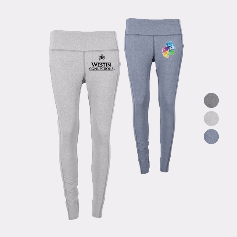Women's Evo Heather Performance Legging w/ Side Pockets