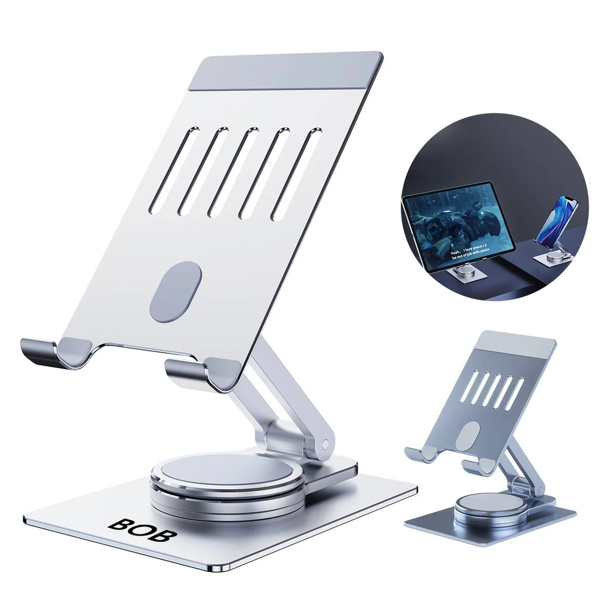 Aluminum Alloy Mobile Phone Desktop Rotating Holder 1