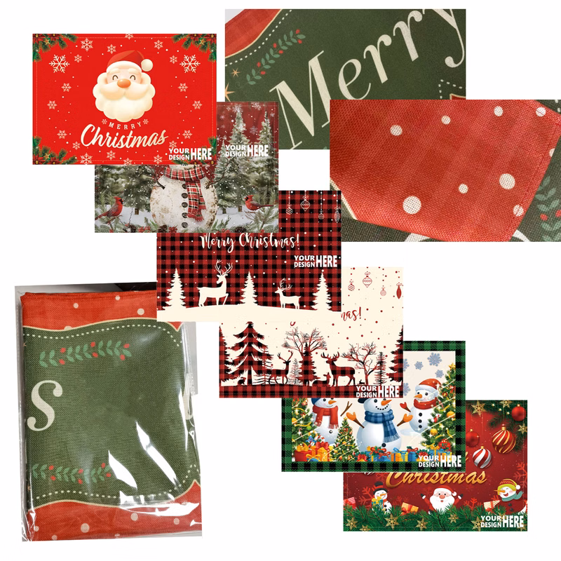 MOQ100 Christmas Holiday Decoration Placemat