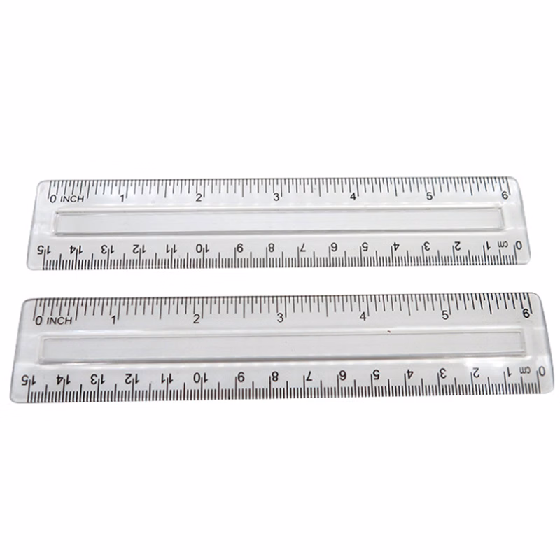 Plastic 6" Ruler With Magnifying Glass
