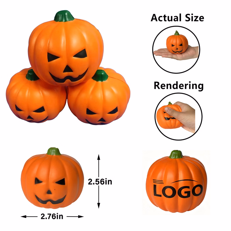 PU Halloween Pumpkin Fidget Stress Toy