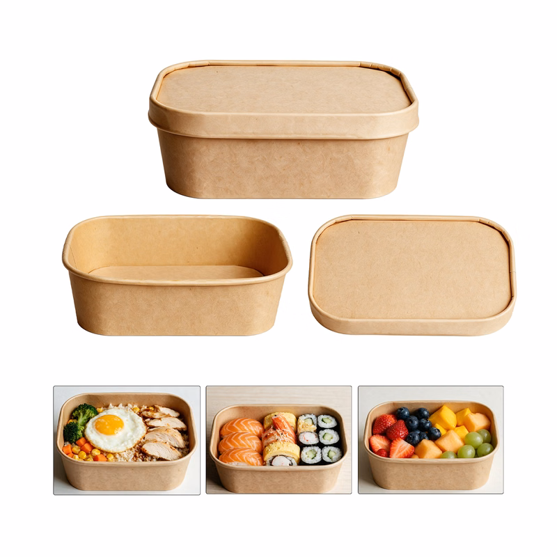 Disposable Kraft Paper Takeout Container
