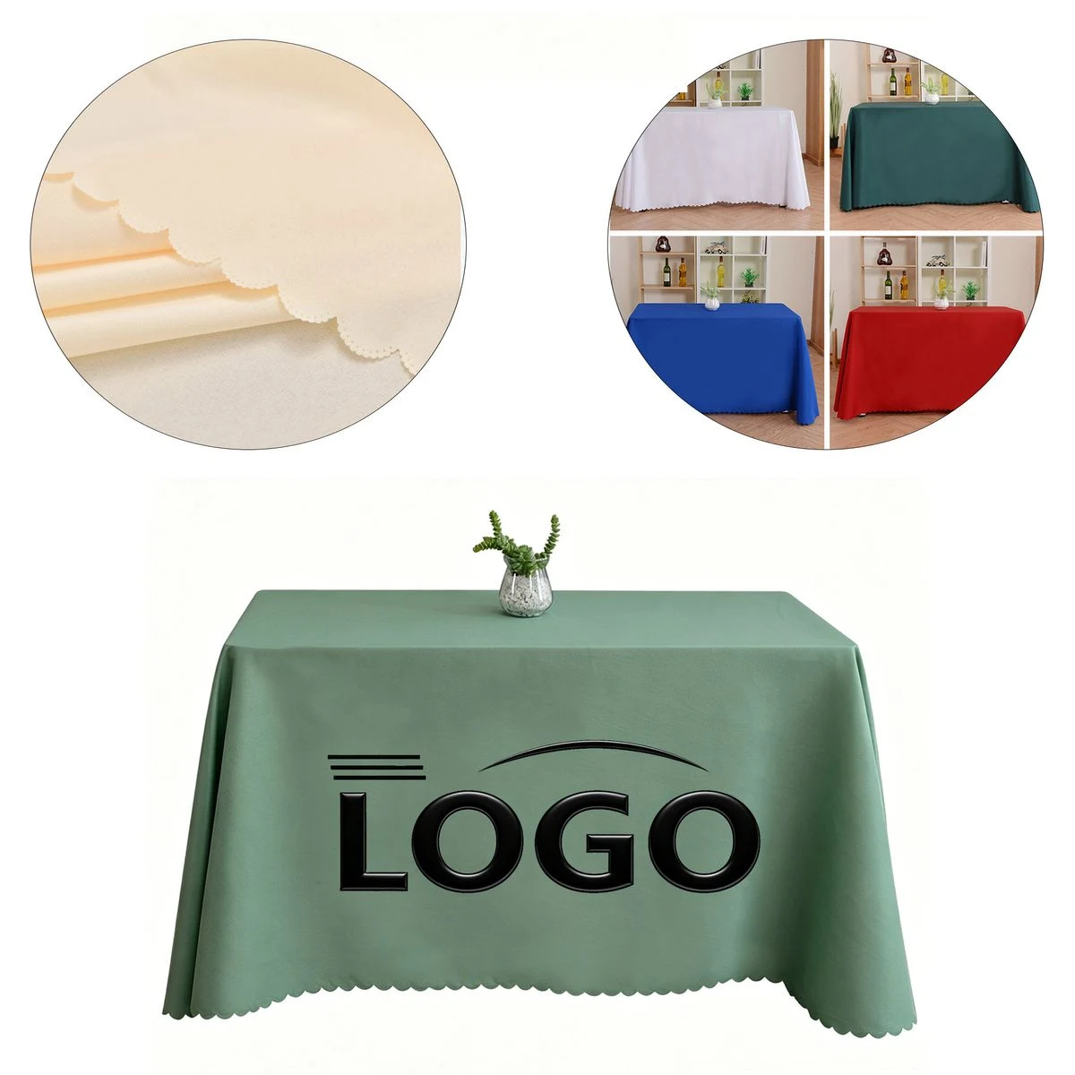 Custom Full Color Tablecloth 78.7"*126" (QTY1) 1