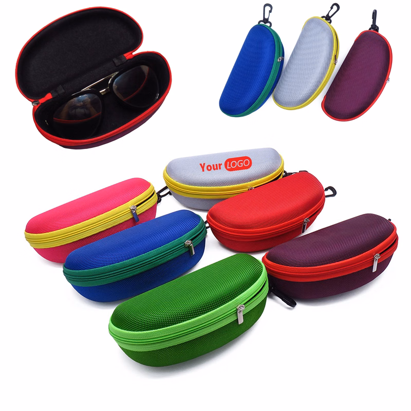 Portable Waterproof Eyeglasses Case W/Zipper & Clip
