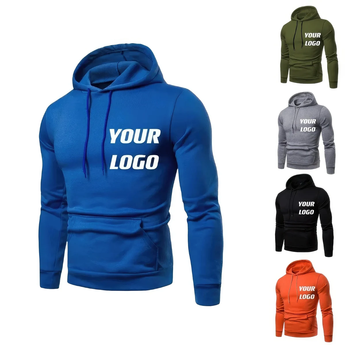 Men's Sports Pullover Hoodie, custom hoodie or sweatshirt with logo imprint 1