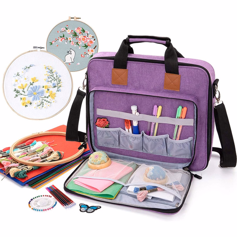 Portable Embroidery Sewing Kit Storage Bag