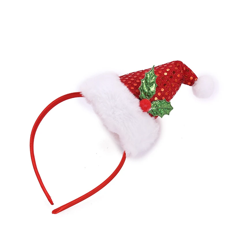 Christmas Party Festival Head Decoration Props Hair Band Headband With Christmas Hat Headpiece 1