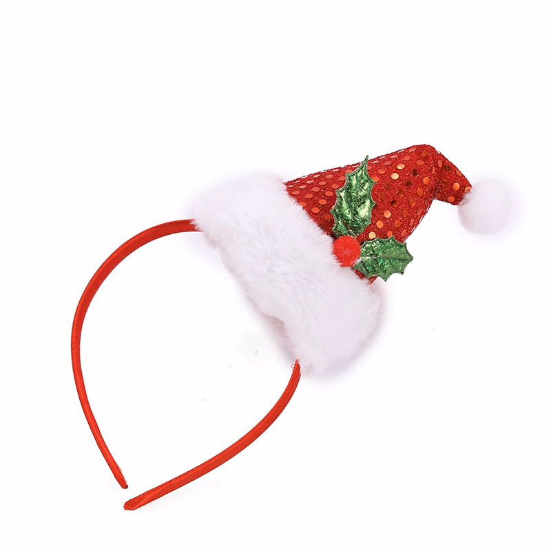 Christmas Party Festival Head Decoration Props Hair Band Headband With Christmas Hat Headpiece