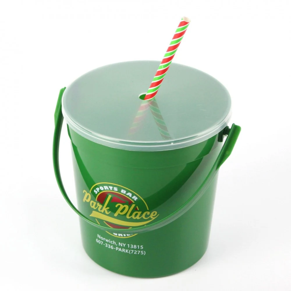 32 OZ Drink Buckets with Lids 1