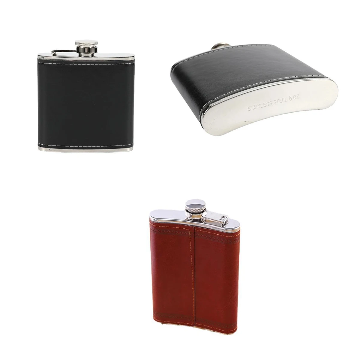 Stainless Steel Hip Flask 6 oz 1