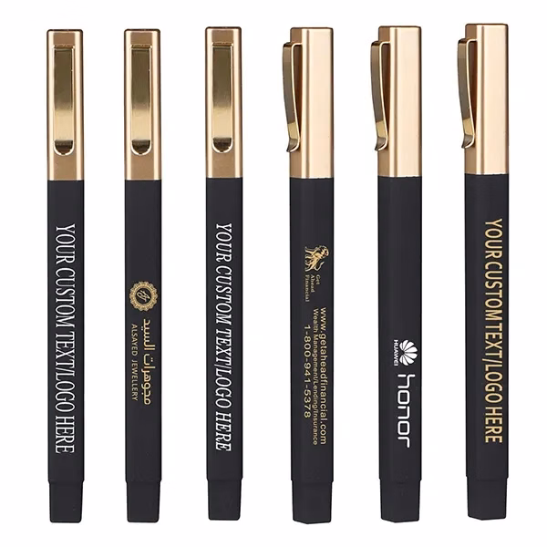 Ambassador Square Pen With Gold Cap