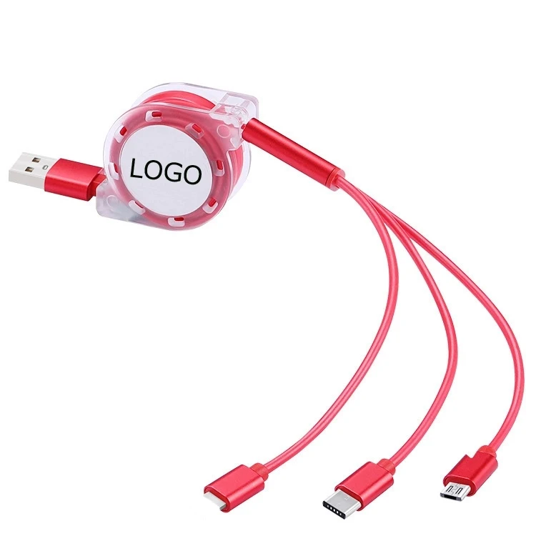 3 in 1 Multi USB Retracrable Charger Cable 1