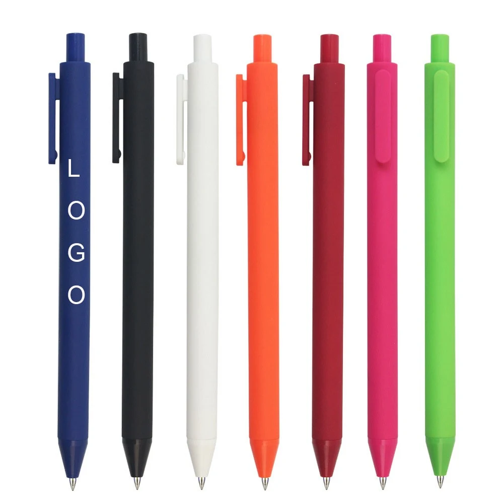 Plastic Click Action 0.5mm Black Gel Ink Ballpoint Pen 1