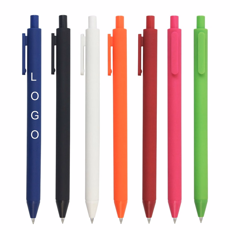 Plastic Click Action 0.5mm Black Gel Ink Ballpoint Pen