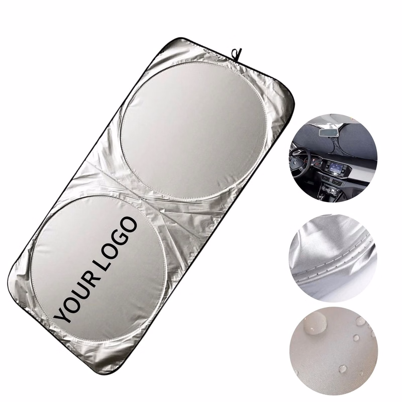 Full Color Car Sun Shade With Travel Pouch