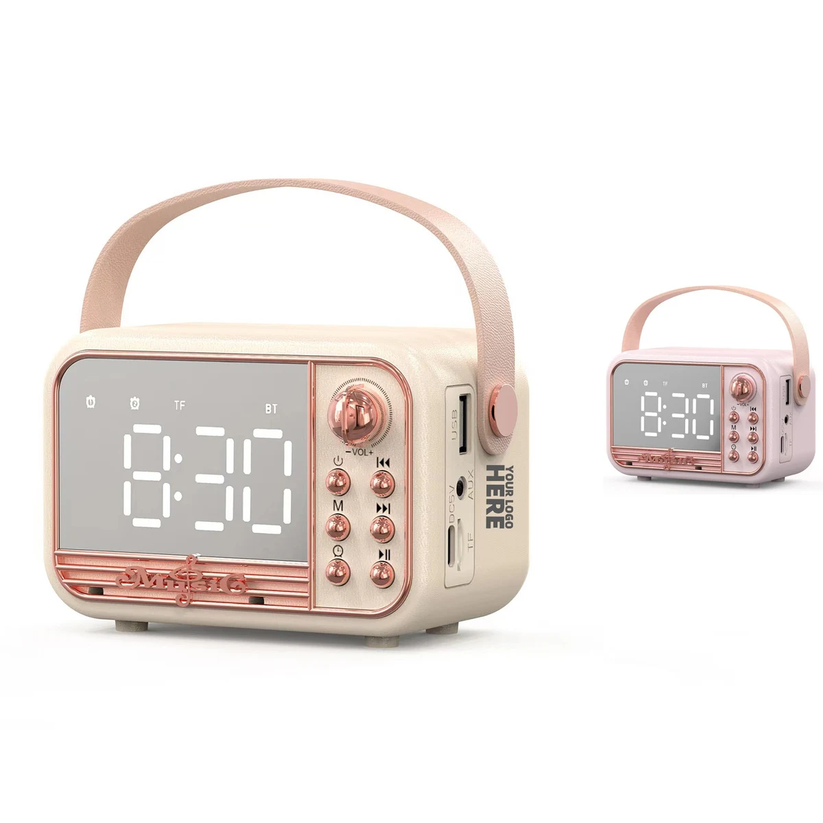 Retro Bluetooth Speaker w/Clock 1