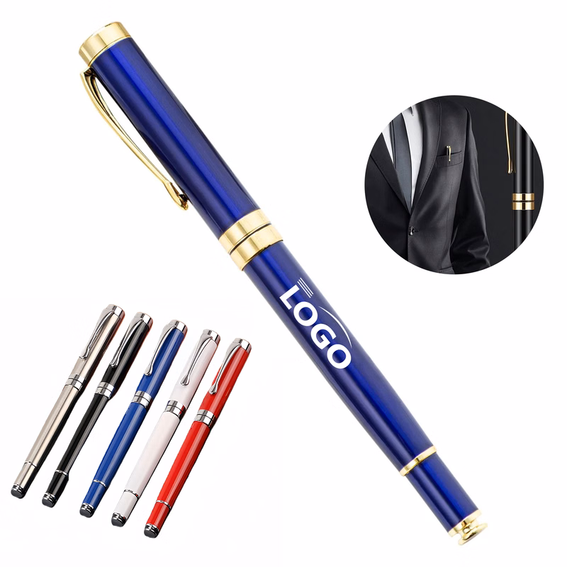 Metal neutral signature pen with customizable logo
