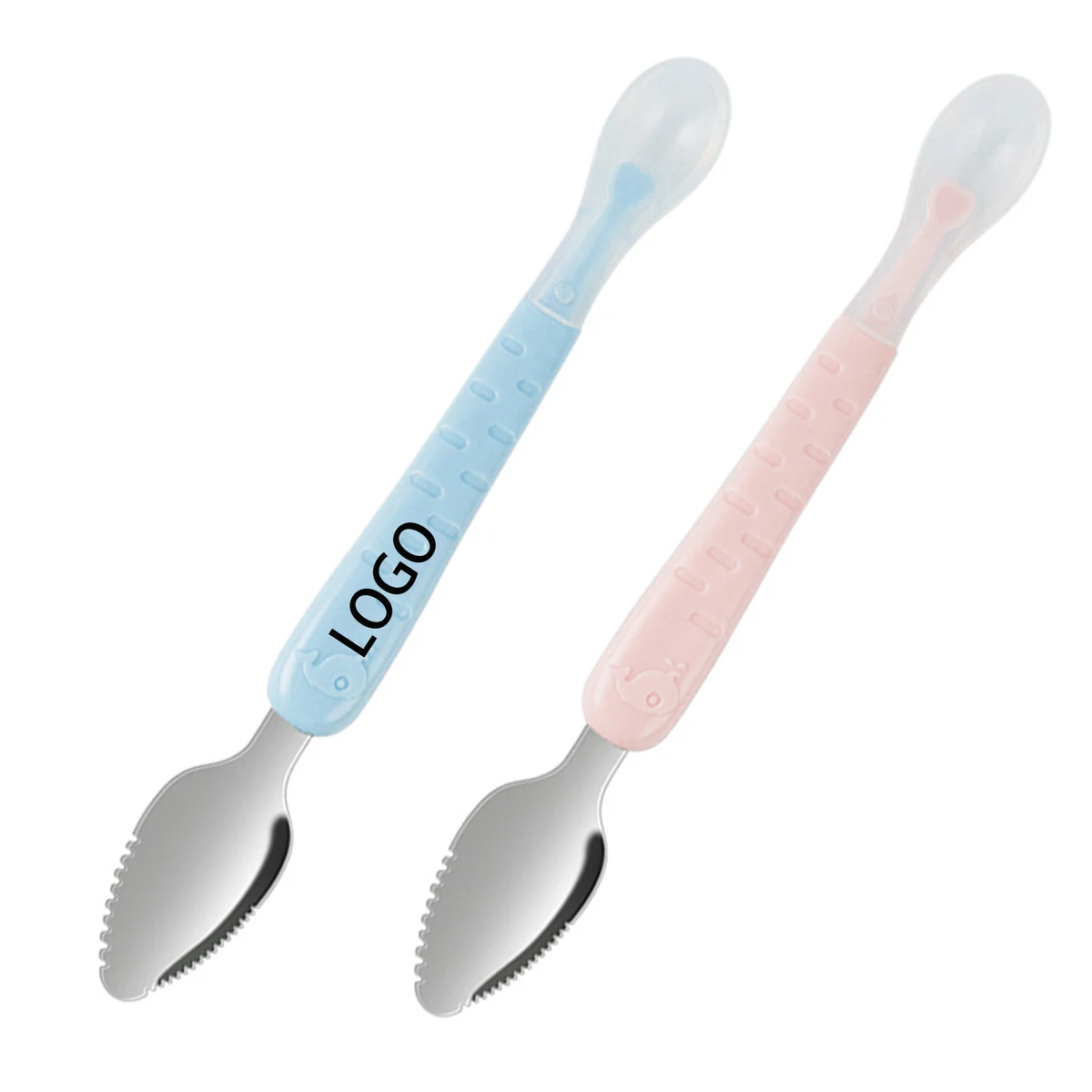 Double Head Baby Silicone Food Spoon 1