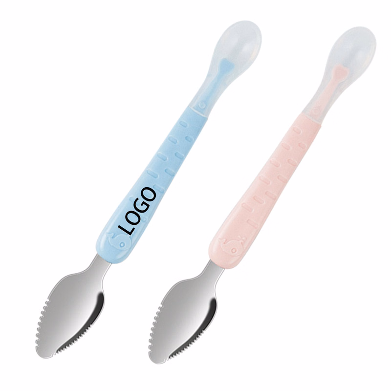 Double Head Baby Silicone Food Spoon