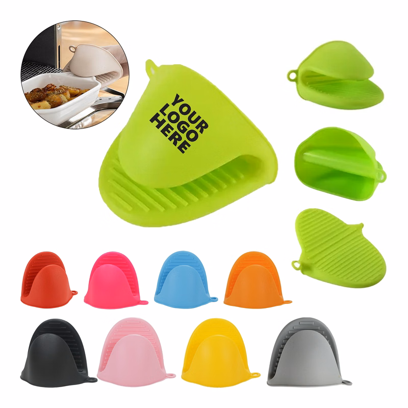 Oven Mitts Kitchen Anti Scald Silicone Glove Clips