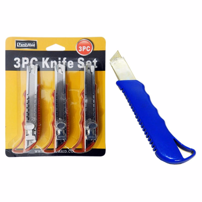Utility Knife Sets - 3 Piece Box Cutters
