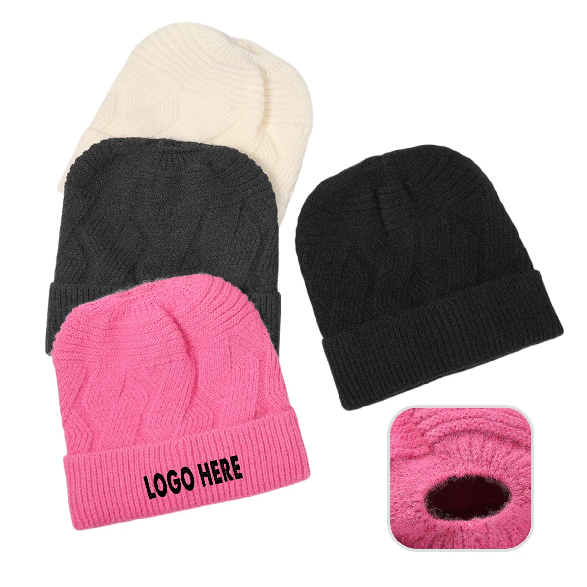 Women Beanie Ponytail Hat 1