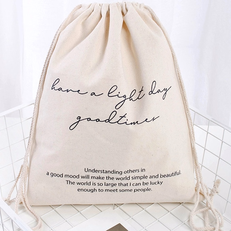 Marketing Cotton Canvas Drawstring Backpacks