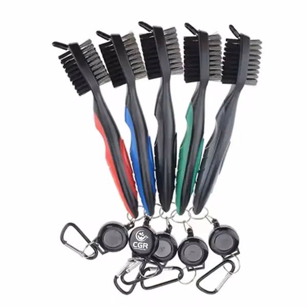Golf Club Brushes and Groove Cleaner with Magnetic Keychain