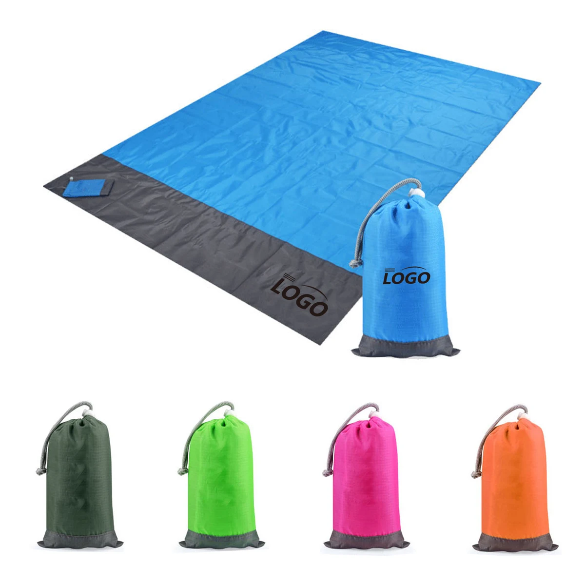 78x55 Inch Outdoor Camping Mat - Waterproof with Pouch 1