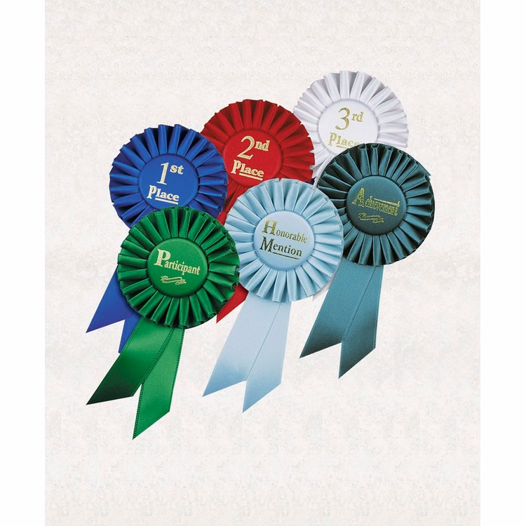 1st Place Rosette Ribbon 3 1/2" x 6 1/2"
