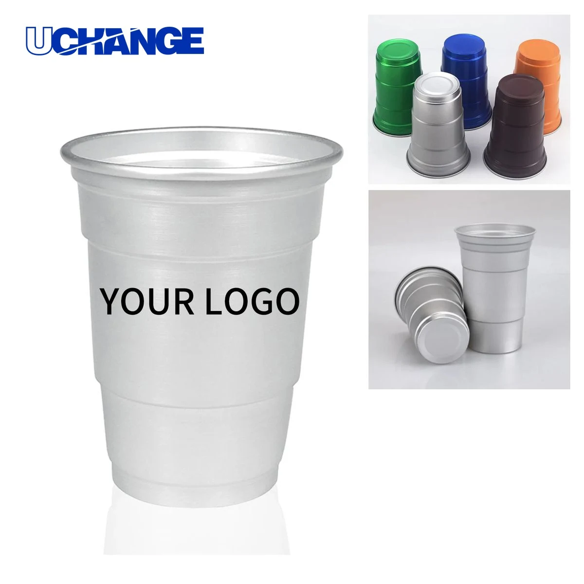 Aluminum Party Cup Drinkware 16oz Disposable Durable Design 1