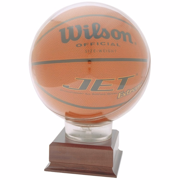 13" Tall All-Star Basketball Holder Award with Cherry Base