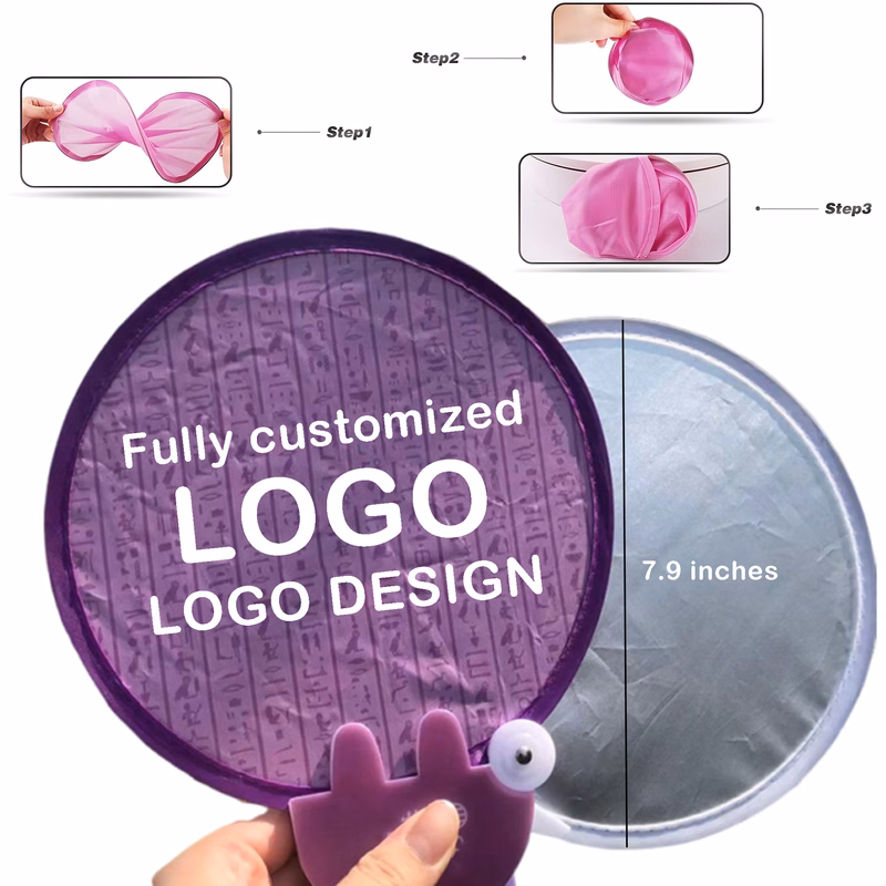 Branded Mirror Fan & Flying Disc for Events