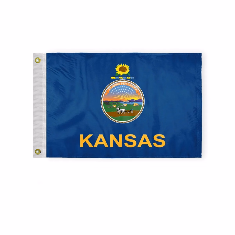 12"x18" to 8'x12' Kansas Nylon Flags