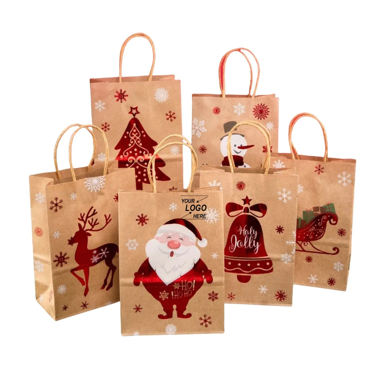 Holiday Kraft Gift Bags 1